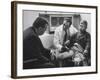 Dr. Richard Varco Talking with Dr. Robert A. Good About Successful Skin Graft on Boy-null-Framed Photographic Print