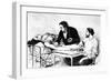 Dr Roussell of Geneva Giving a Woman a Direct Blood Transfusion from a Volunteer, 1882-null-Framed Giclee Print
