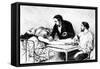 Dr Roussell of Geneva Giving a Woman a Direct Blood Transfusion from a Volunteer, 1882-null-Framed Stretched Canvas