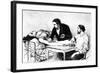 Dr Roussell of Geneva Giving a Woman a Direct Blood Transfusion from a Volunteer, 1882-null-Framed Giclee Print