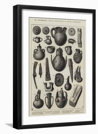 Dr Schliemann's Trojan Antiquities at South Kensington-null-Framed Giclee Print