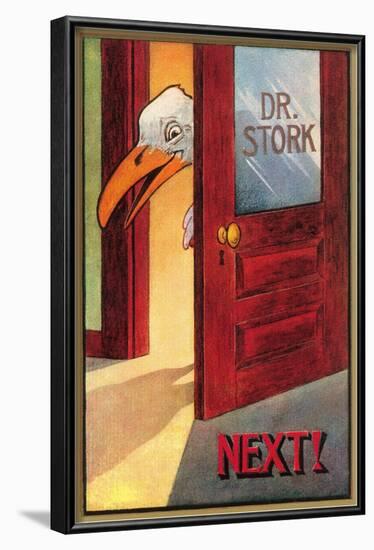 Dr. Stork, Next!-null-Framed Art Print