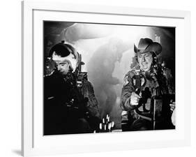 Dr STRANGELOVE, 1964 directed by STANLEY KUBRICK Slim Pickens plays Commandant T.J. "King" Kong (b/-null-Framed Photo