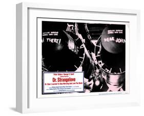 Dr. Strangelove, (aka Dr. Strangelove or: How I Learned to Stop Worrying and Love the Bomb), 1964-null-Framed Art Print