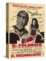 Dr. Strangelove, Belgian Movie Poster, 1964-null-Stretched Canvas