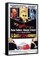 Dr. Strangelove, Italian Movie Poster, 1964-null-Framed Stretched Canvas