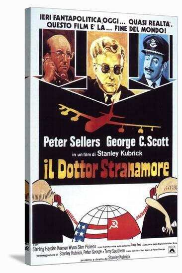 Dr. Strangelove, Italian Movie Poster, 1964-null-Stretched Canvas