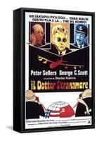 Dr. Strangelove, Italian Movie Poster, 1964-null-Framed Stretched Canvas