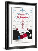 "Dr. Strangelove Or: How I Learned To Stop Worrying And Love the Bomb" 1964, by Stanley Kubrick-null-Framed Giclee Print