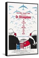 "Dr. Strangelove Or: How I Learned To Stop Worrying And Love the Bomb" 1964, by Stanley Kubrick-null-Framed Stretched Canvas