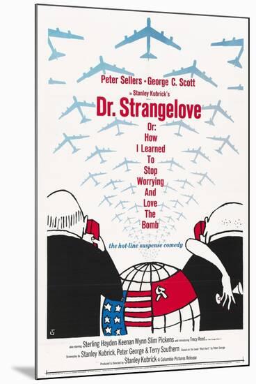 "Dr. Strangelove Or: How I Learned To Stop Worrying And Love the Bomb" 1964, by Stanley Kubrick-null-Mounted Giclee Print