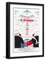 "Dr. Strangelove Or: How I Learned To Stop Worrying And Love the Bomb" 1964, by Stanley Kubrick-null-Framed Premium Giclee Print