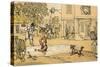 Dr Syntax Amused with Pat in the Pond-Thomas Rowlandson-Stretched Canvas