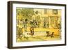 'Dr Syntax amused with Pat in the pond'-Thomas Rowlandson-Framed Giclee Print