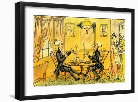 'Dr Syntax and his counterpart'-Thomas Rowlandson-Framed Giclee Print