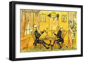 'Dr Syntax and his counterpart'-Thomas Rowlandson-Framed Giclee Print