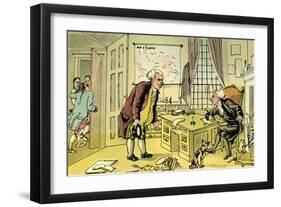 'Dr Syntax and the bookseller'-Thomas Rowlandson-Framed Giclee Print