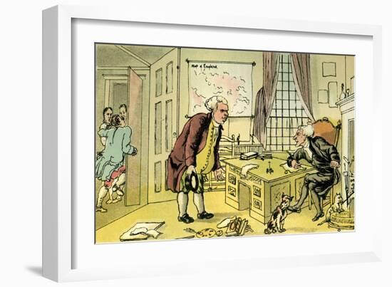 'Dr Syntax and the bookseller'-Thomas Rowlandson-Framed Giclee Print