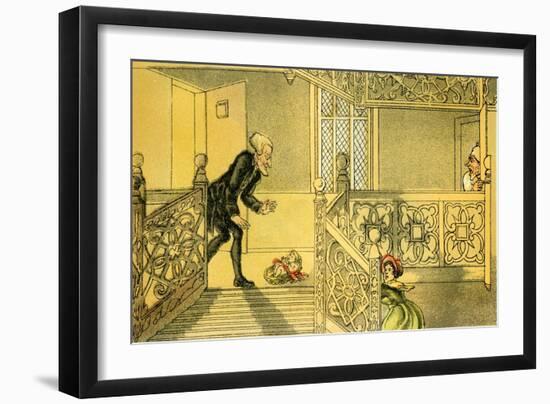 'Dr Syntax and the foundling'-Thomas Rowlandson-Framed Giclee Print