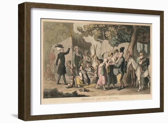 'Dr Syntax and the Gypsies', 1820-Thomas Rowlandson-Framed Giclee Print