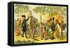 'Dr Syntax and the gypsies'-Thomas Rowlandson-Framed Stretched Canvas