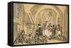 Dr Syntax and the Superannuated Fox Hunter-Thomas Rowlandson-Framed Stretched Canvas