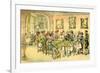 'Dr Syntax at a card party'-Thomas Rowlandson-Framed Giclee Print