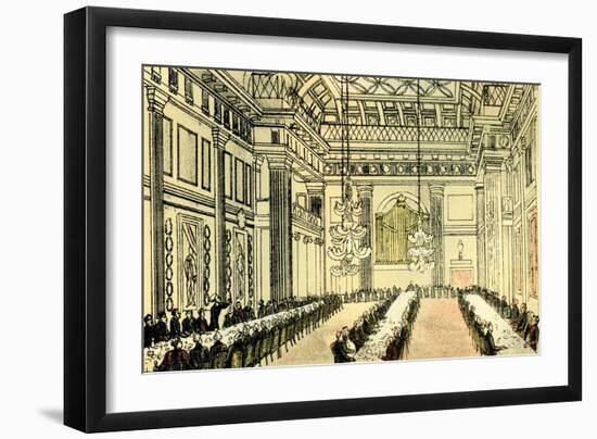 'Dr Syntax at Freemason's Hall'-Thomas Rowlandson-Framed Giclee Print