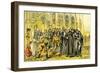 'Dr Syntax at the funeral of his wife'-Thomas Rowlandson-Framed Giclee Print