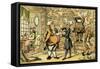 'Dr Syntax & bookseller'-Thomas Rowlandson-Framed Stretched Canvas