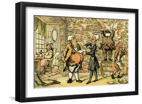 'Dr Syntax & bookseller'-Thomas Rowlandson-Framed Giclee Print