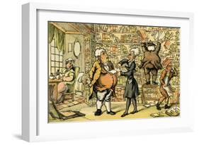 'Dr Syntax & bookseller'-Thomas Rowlandson-Framed Giclee Print