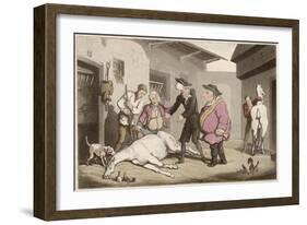 Dr Syntax, Death of Punch (His Horse)-Thomas Rowlandson-Framed Art Print