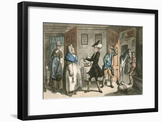 Dr Syntax Disputing His Bill with the Landlady-Thomas Rowlandson-Framed Art Print