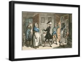 Dr Syntax Disputing His Bill with the Landlady-Thomas Rowlandson-Framed Art Print