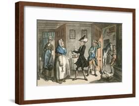 Dr Syntax Disputing His Bill with the Landlady-Thomas Rowlandson-Framed Art Print