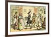 'Dr Syntax disputing his bill with the landlady'-Thomas Rowlandson-Framed Giclee Print