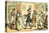 'Dr Syntax disputing his bill with the landlady'-Thomas Rowlandson-Stretched Canvas