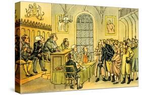 'Dr Syntax in a court of justice'-Thomas Rowlandson-Stretched Canvas