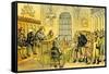 'Dr Syntax in a court of justice'-Thomas Rowlandson-Framed Stretched Canvas