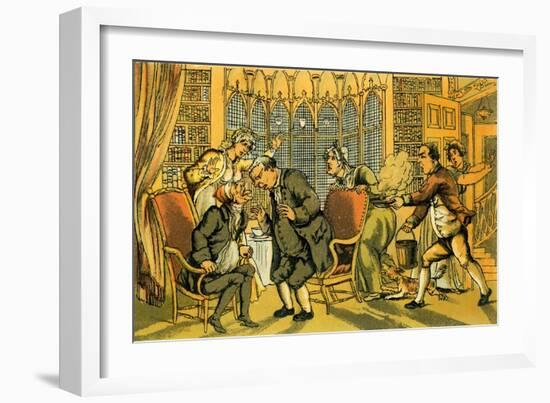 'Dr Syntax in danger'-Thomas Rowlandson-Framed Giclee Print