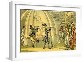 'Dr Syntax in the glass-house'-Thomas Rowlandson-Framed Giclee Print