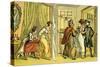 'Dr Syntax in the wrong lodging house'-Thomas Rowlandson-Stretched Canvas