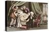 Dr Syntax Lamenting the Loss of His Wife-Thomas Rowlandson-Stretched Canvas