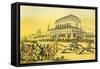 'Dr Syntax loses his money at the race-track at York'-Thomas Rowlandson-Framed Stretched Canvas