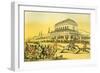 'Dr Syntax loses his money at the race-track at York'-Thomas Rowlandson-Framed Giclee Print