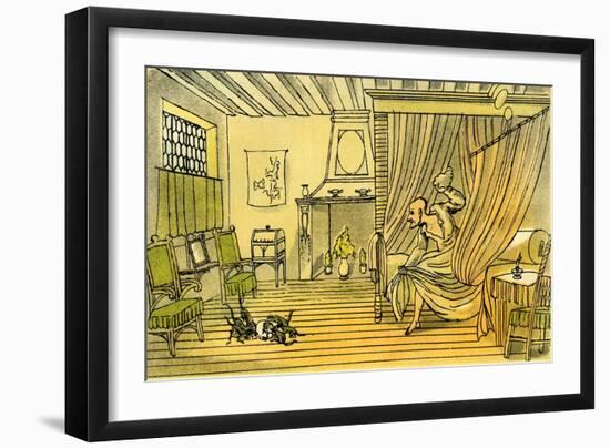 'Dr Syntax loses his wig'-Thomas Rowlandson-Framed Giclee Print