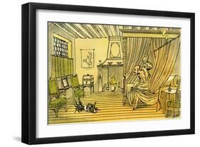 'Dr Syntax loses his wig'-Thomas Rowlandson-Framed Giclee Print