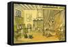 'Dr Syntax loses his wig'-Thomas Rowlandson-Framed Stretched Canvas