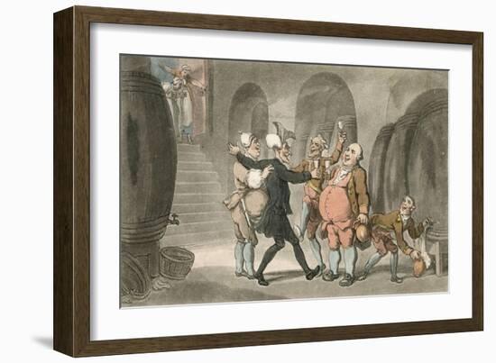 Dr Syntax Made Free of the Cellar-Thomas Rowlandson-Framed Art Print